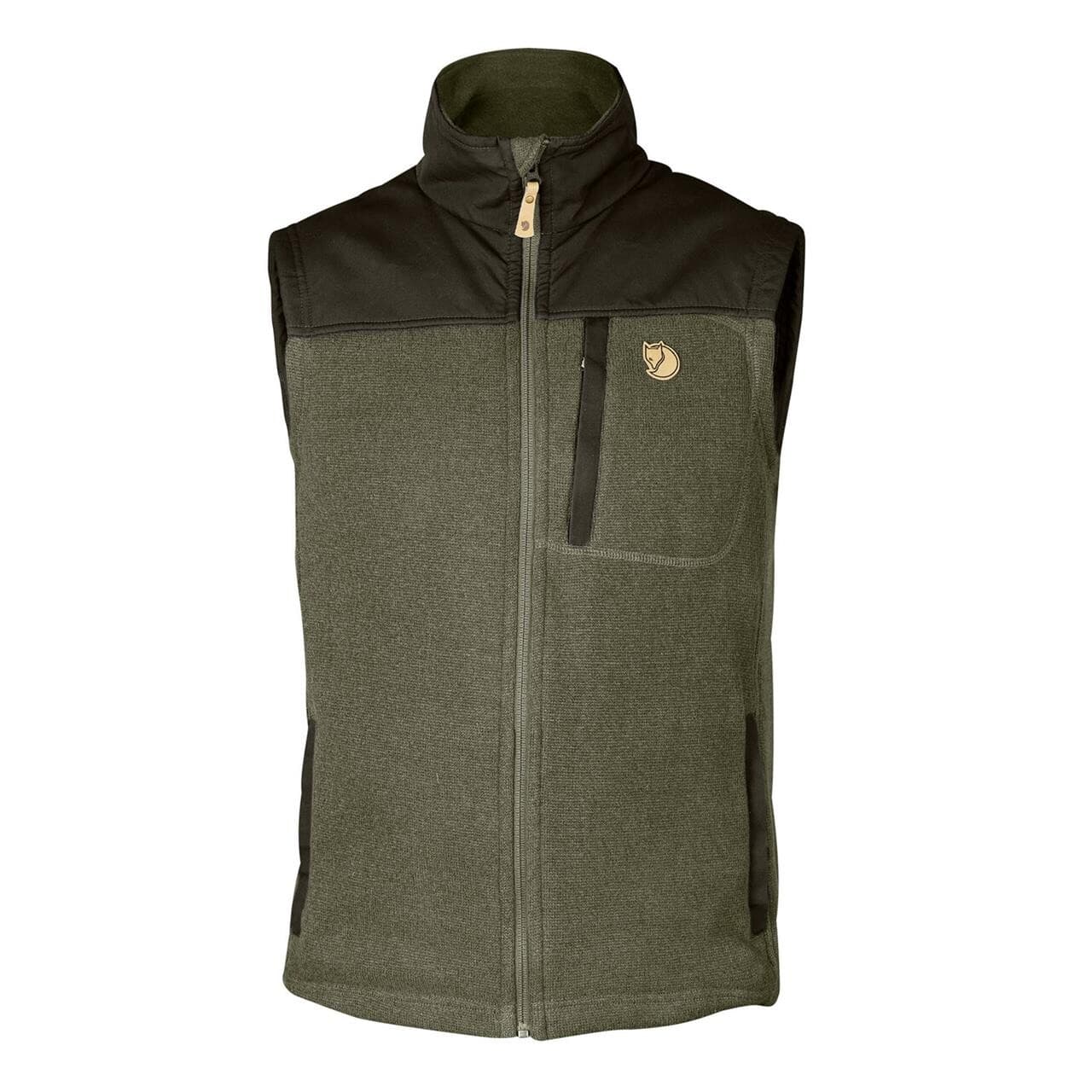 Fjällräven Mens Buck Fleece Vest (Grøn (LAUREL GREEN-DP FOREST/625-662) Large)