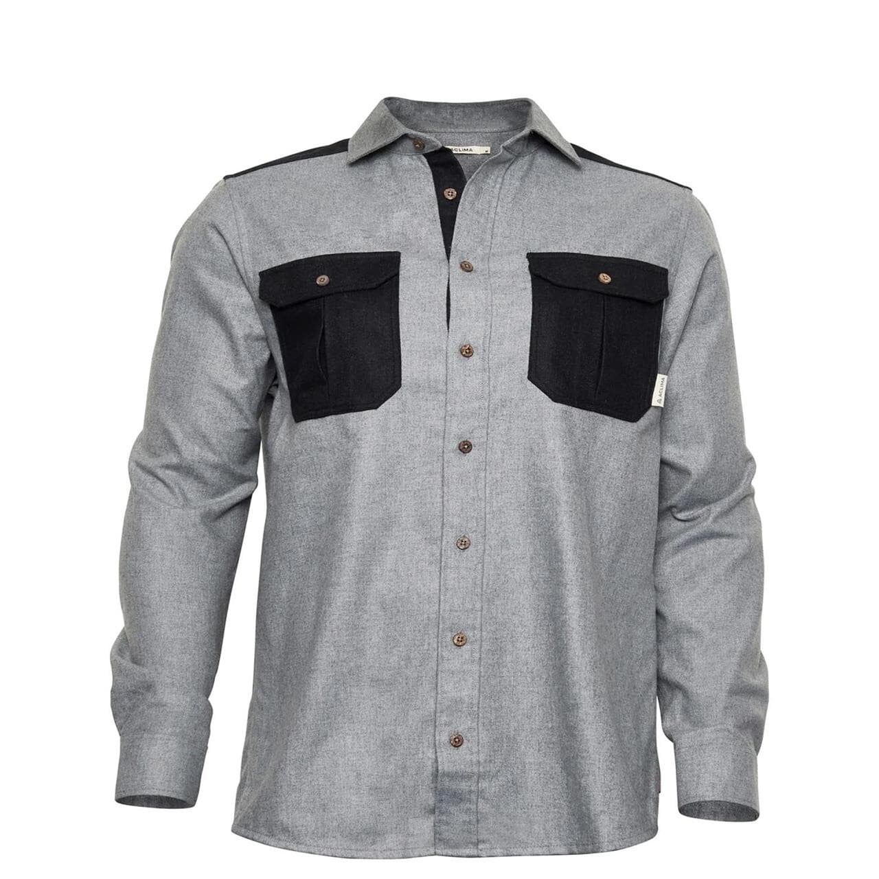 Aclima Mens Leisurewool Reborn Woolshirt (Grå (LIGHT GREY/DARK GREY MELANGE) Medium)