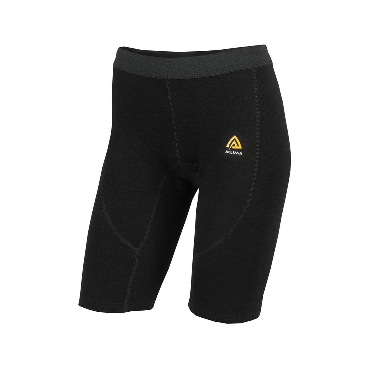 Aclima Womens Warmwool Long Shorts (Sort (JET BLACK) Small)