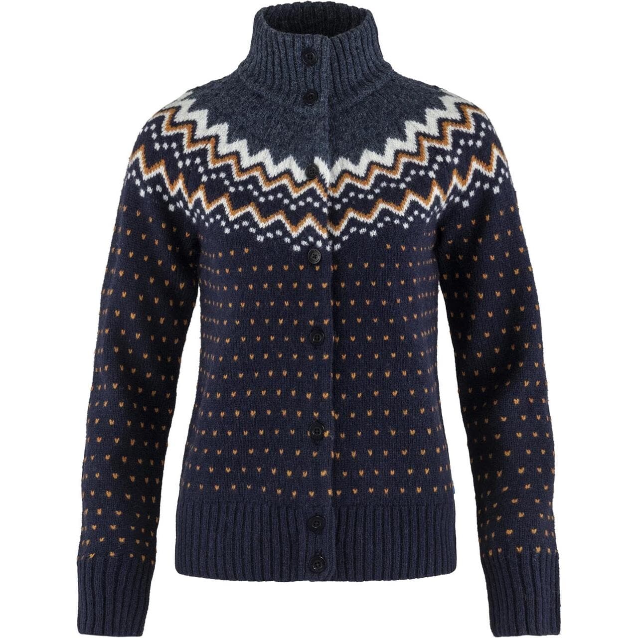 Fjällräven Womens Övik Knit Cardigan (Blå (DARK NAVY/555) Large)