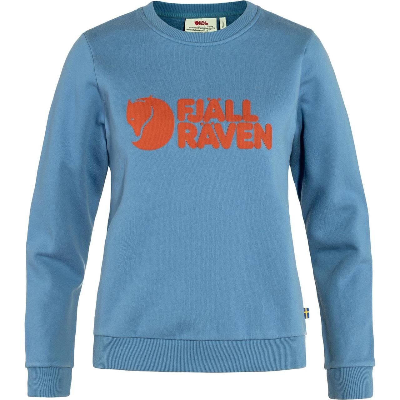 Fjällräven Womens Fjällräven Logo Sweater (Blå (DAWN BLUE-TERRAC BRWN/543-243) X-small)