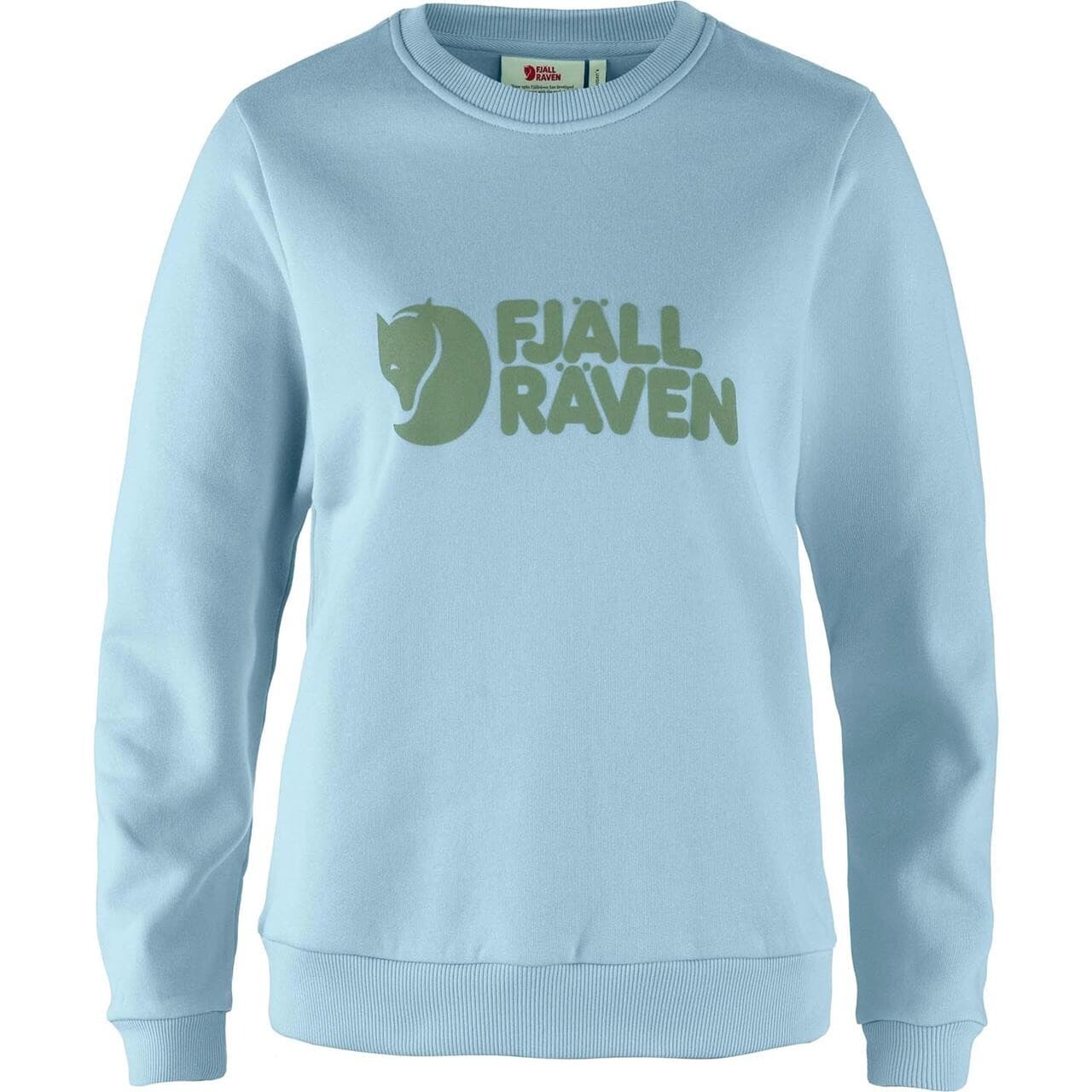 Fjällräven Womens Fjällräven Logo Sweater (Blå (BREEZE BLUE-PATINA GRN/514-614) XX-small)