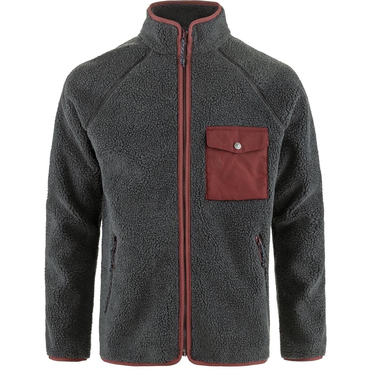 Fjällräven Mens Vardag Pile Fleece (Sort (BLACK-DARK VIOLET/550-425) X-large)