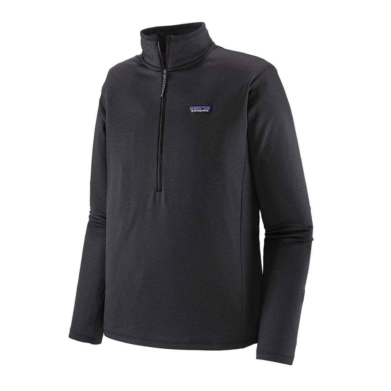 Patagonia Mens R1 Daily Zip Neck (Sort (INK BLACK-BLACK X-DYE) Small)
