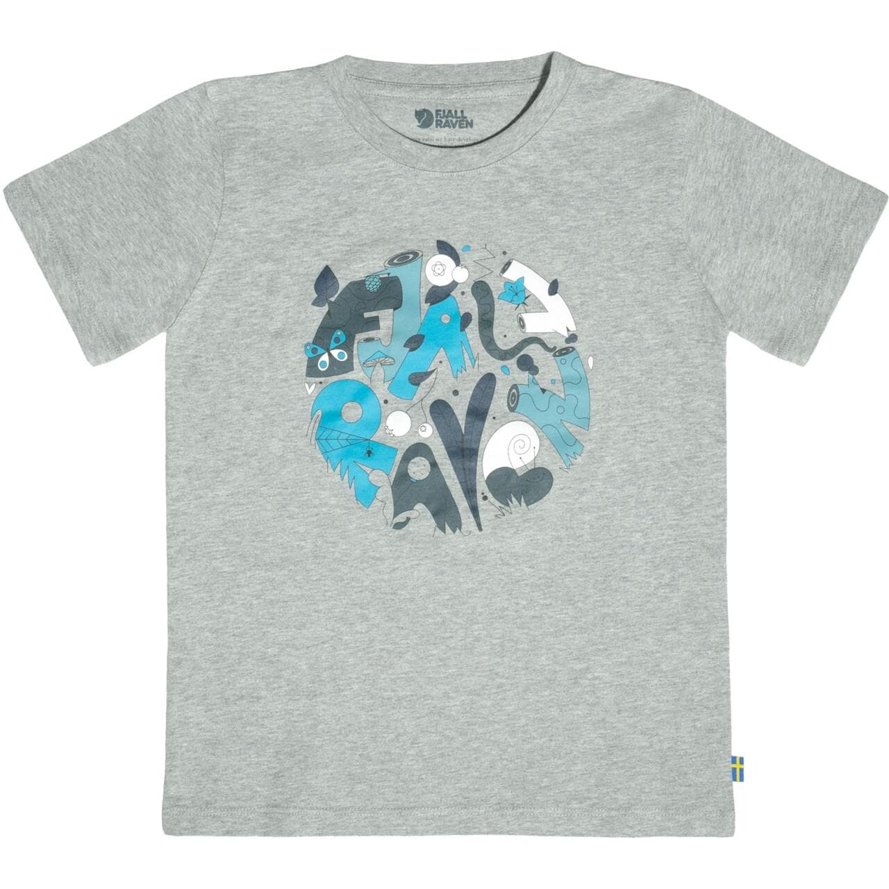 Fjällräven Kids Forest Findings T-shirt (Grå (GREY-MELANGE/020-999) 128 cm)