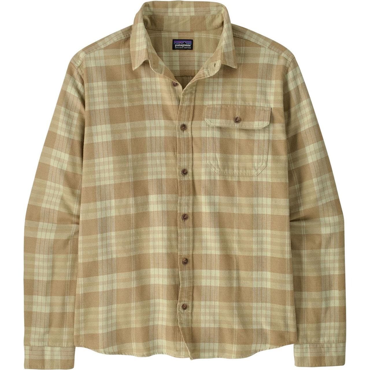 Patagonia Mens L/S LW Fjord Flannel Shirt (Grå (BUILDER:WEATHERED STONE) Medium)