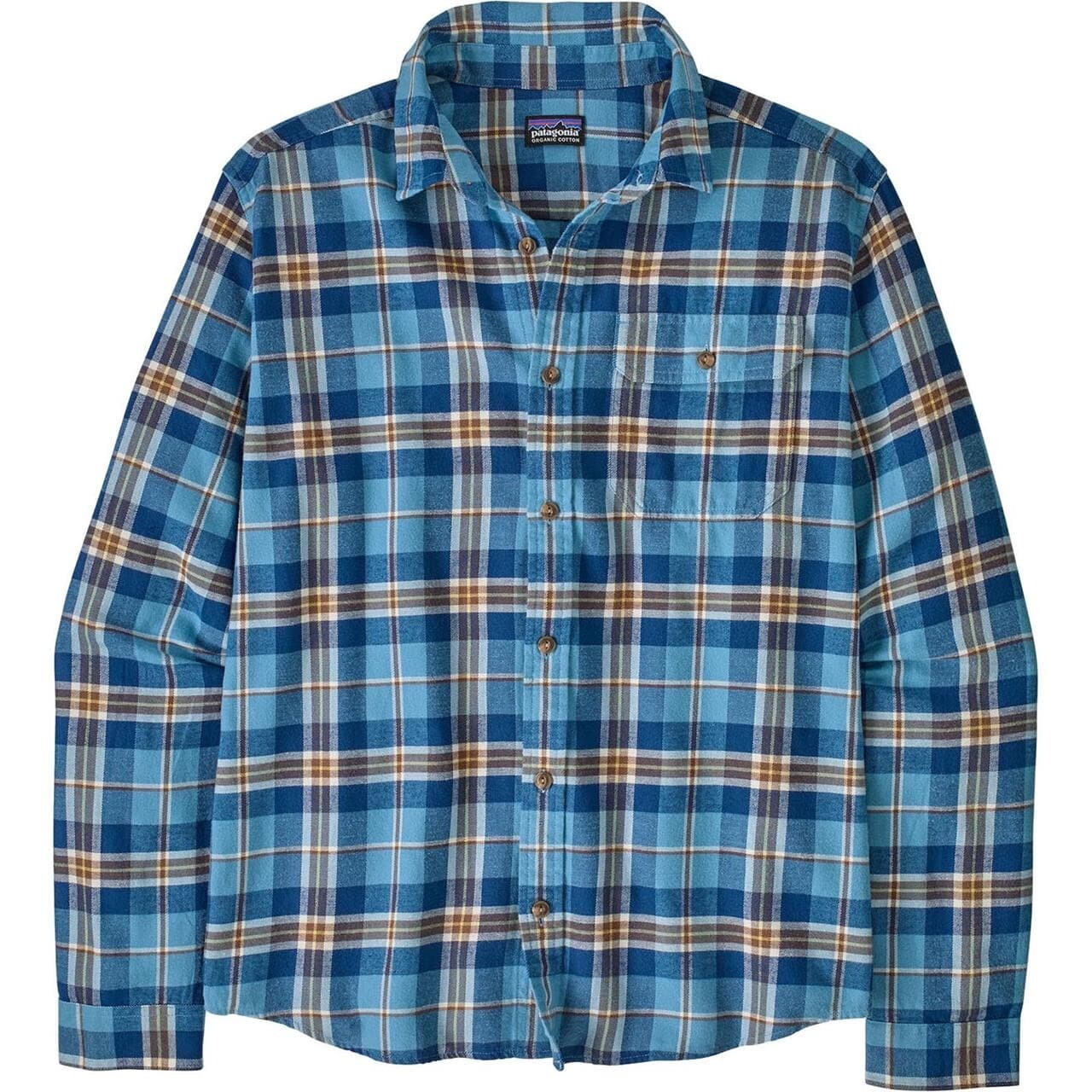 Patagonia Mens L/S LW Fjord Flannel Shirt (Blå (PRIME:SHORE BLUE) Medium)