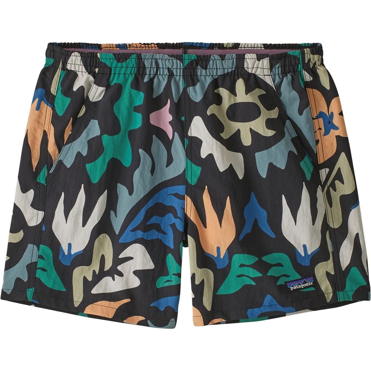 Patagonia Womens Baggies Shorts - 5" (Sort (KALEIDO:BLACK) X-large)