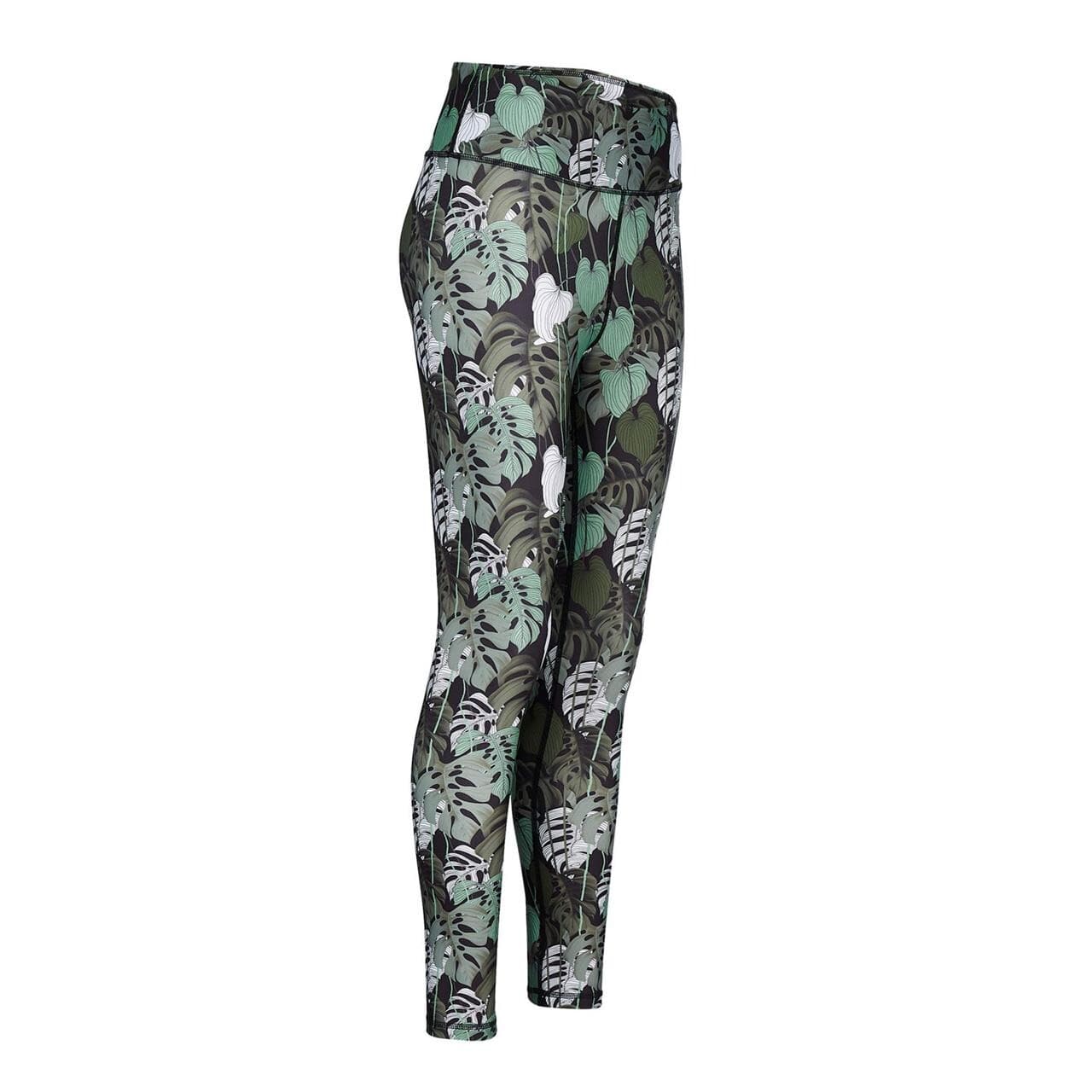 Frilufts Womens Vagur Tights (Grøn (DARK OLIVE AOP MONSTERA) Large)