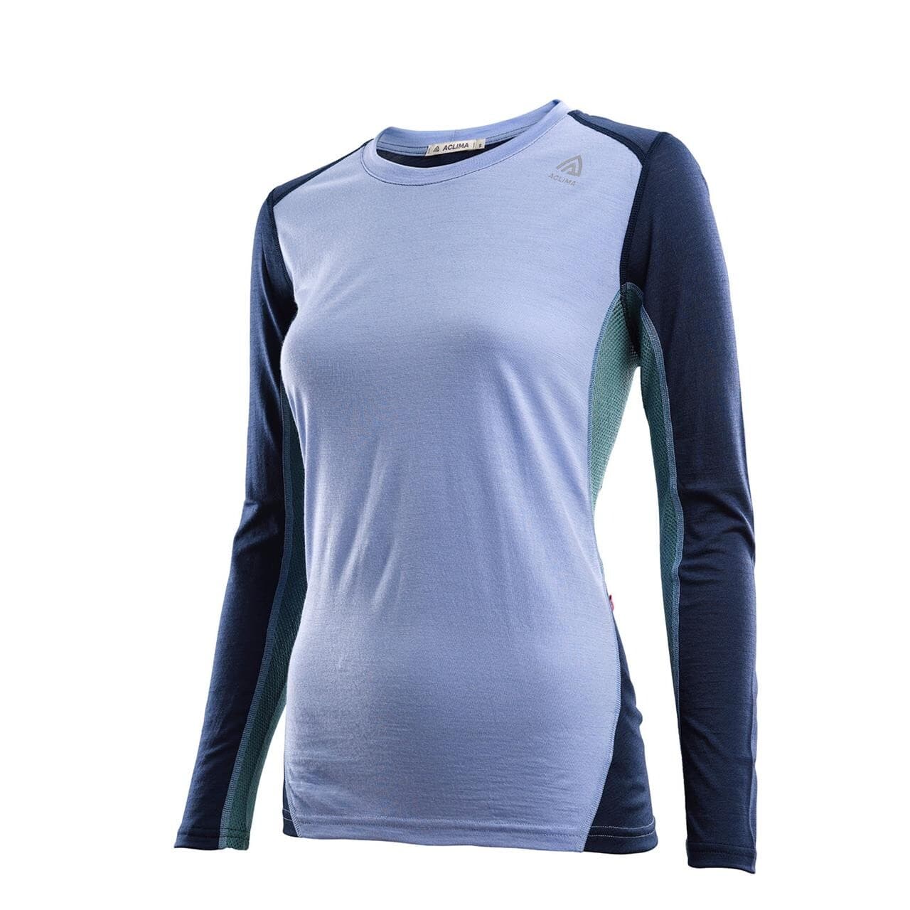 Aclima Womens Lightwool Sports Shirt (Lilla (PURPLE IMPR/NAVY/NORTHATLANTIC) X-large)