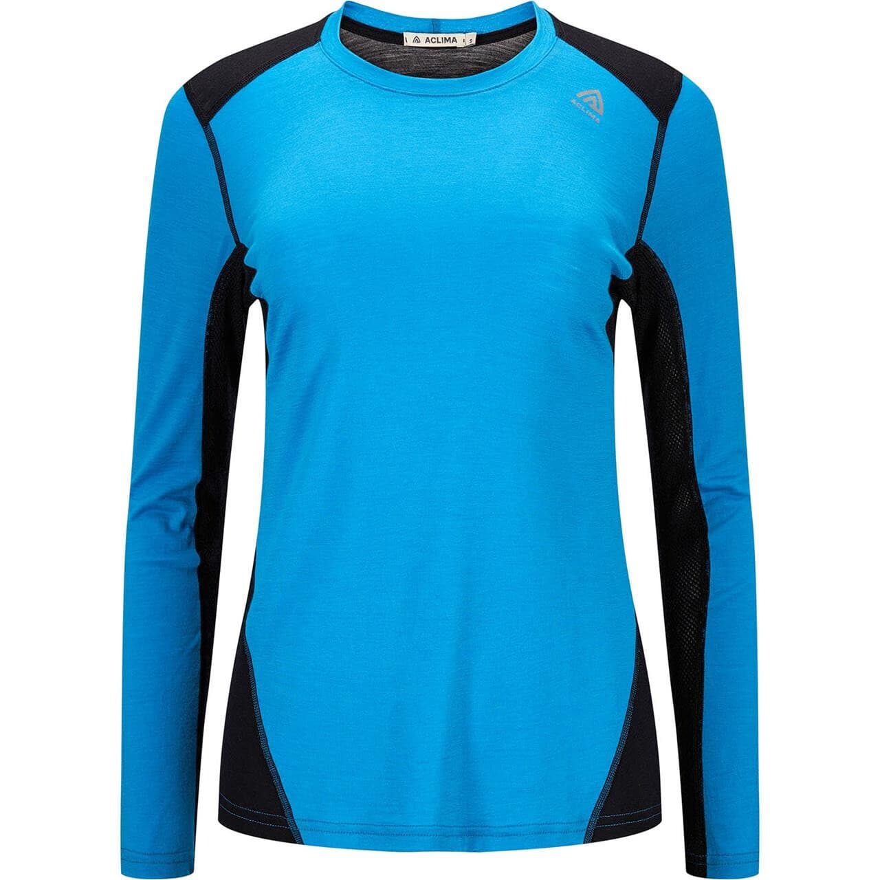 Aclima Womens Lightwool Sports Shirt (Blå (BLUEJAY/JET BLACK) Large)