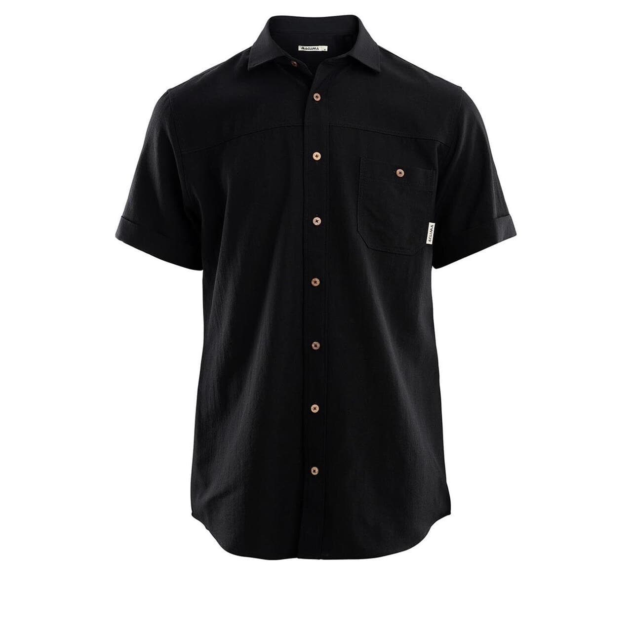 Aclima Mens Leisurewool Short Sleeve Shirt (Sort (JET BLACK) Small)