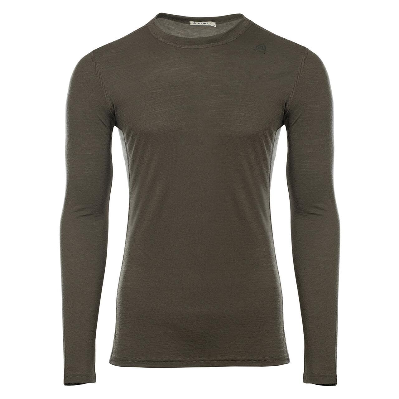 Aclima Mens Lightwool Undershirt Long Sleeve (Grøn (TARMAC) Medium)