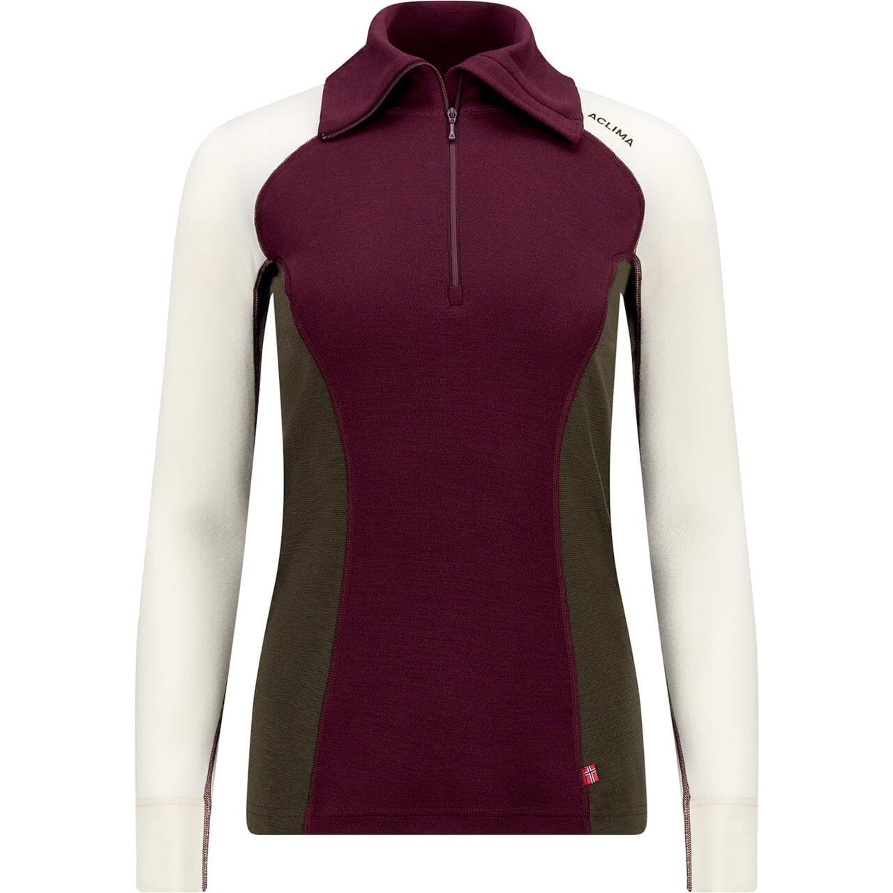 Aclima Womens WarmWool Polo (Lilla (FIG/TARMAC/NATURE) XX-large)