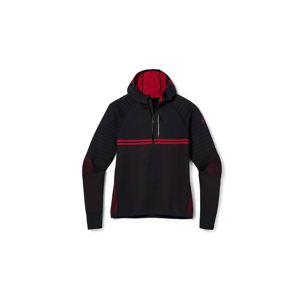 Smartwool Mens Intraknit Merino Tech 1/2 Zip Hoodie (Sort (BLACK) Small)