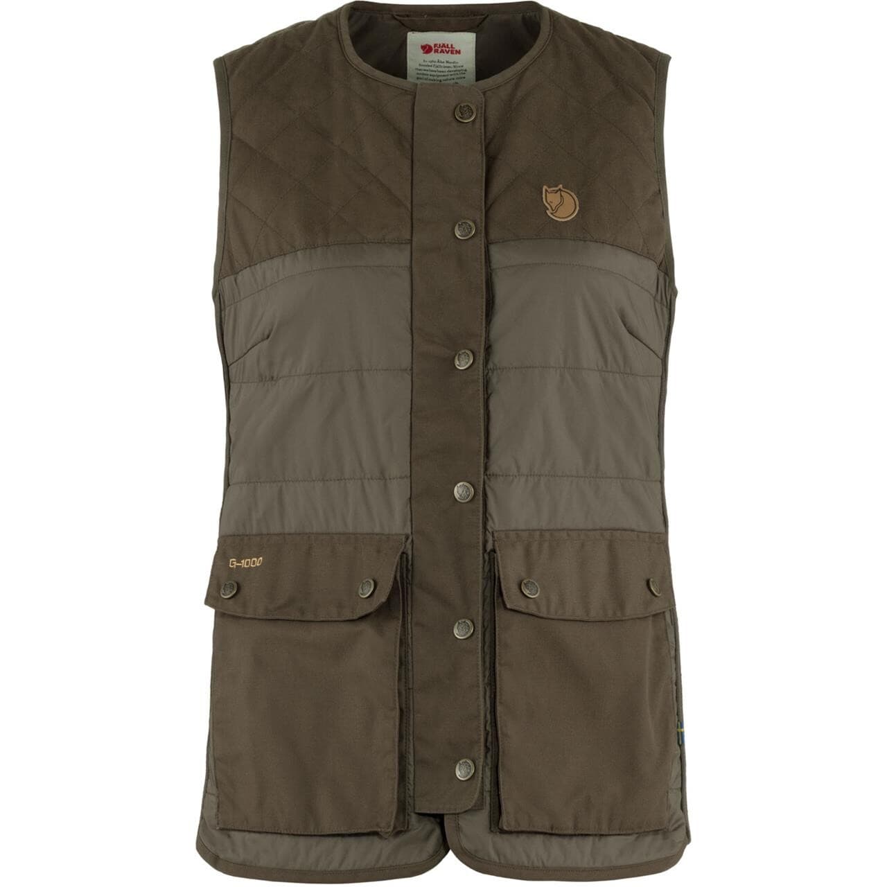 Fjällräven Womens Forest Wool Padded Vest (Grøn (DARK OLIVE/633) XX-small)