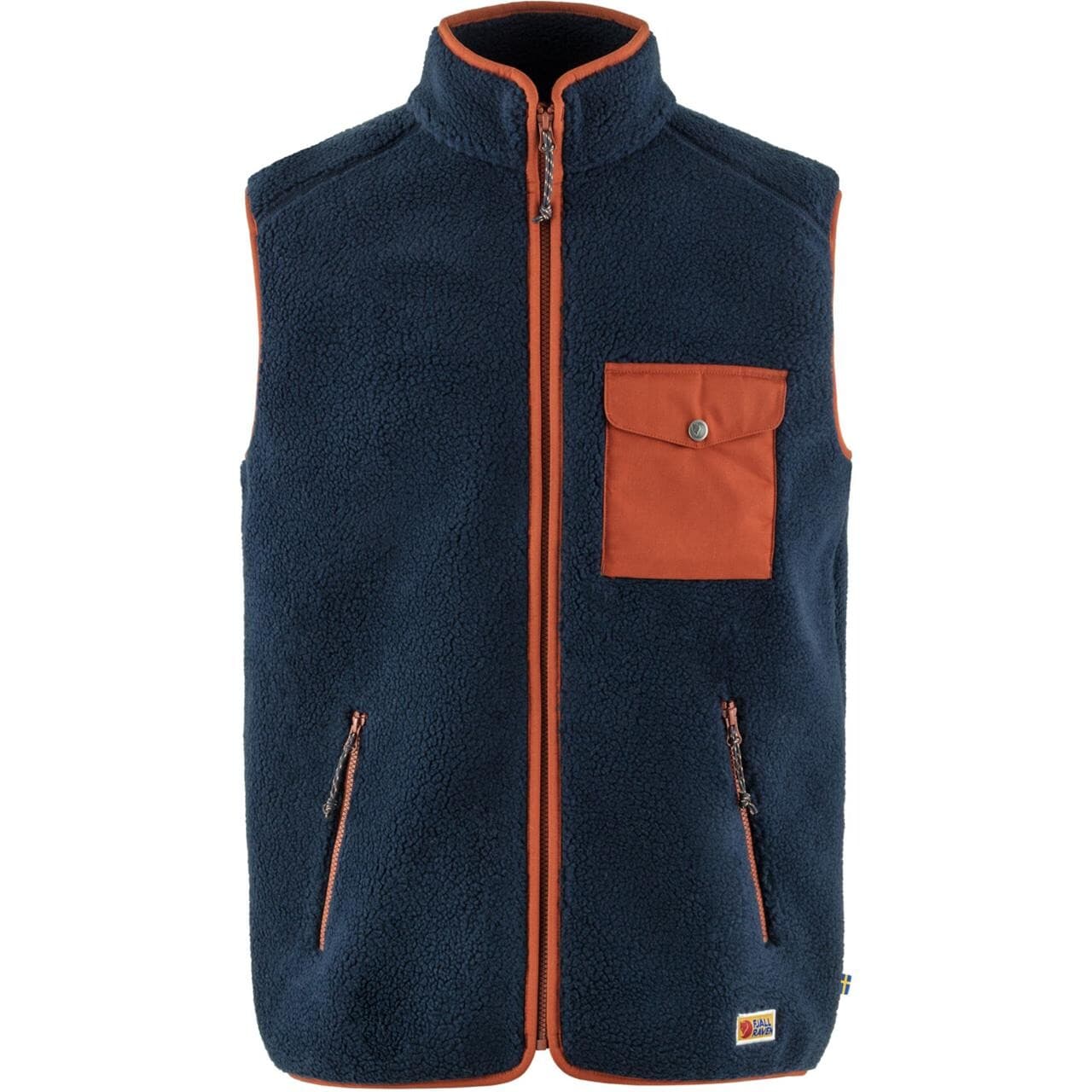 Fjällräven Mens Vardag Pile Fleece Vest (Blå (NAVY-AUTUMN LEAF/560-215) X-large)
