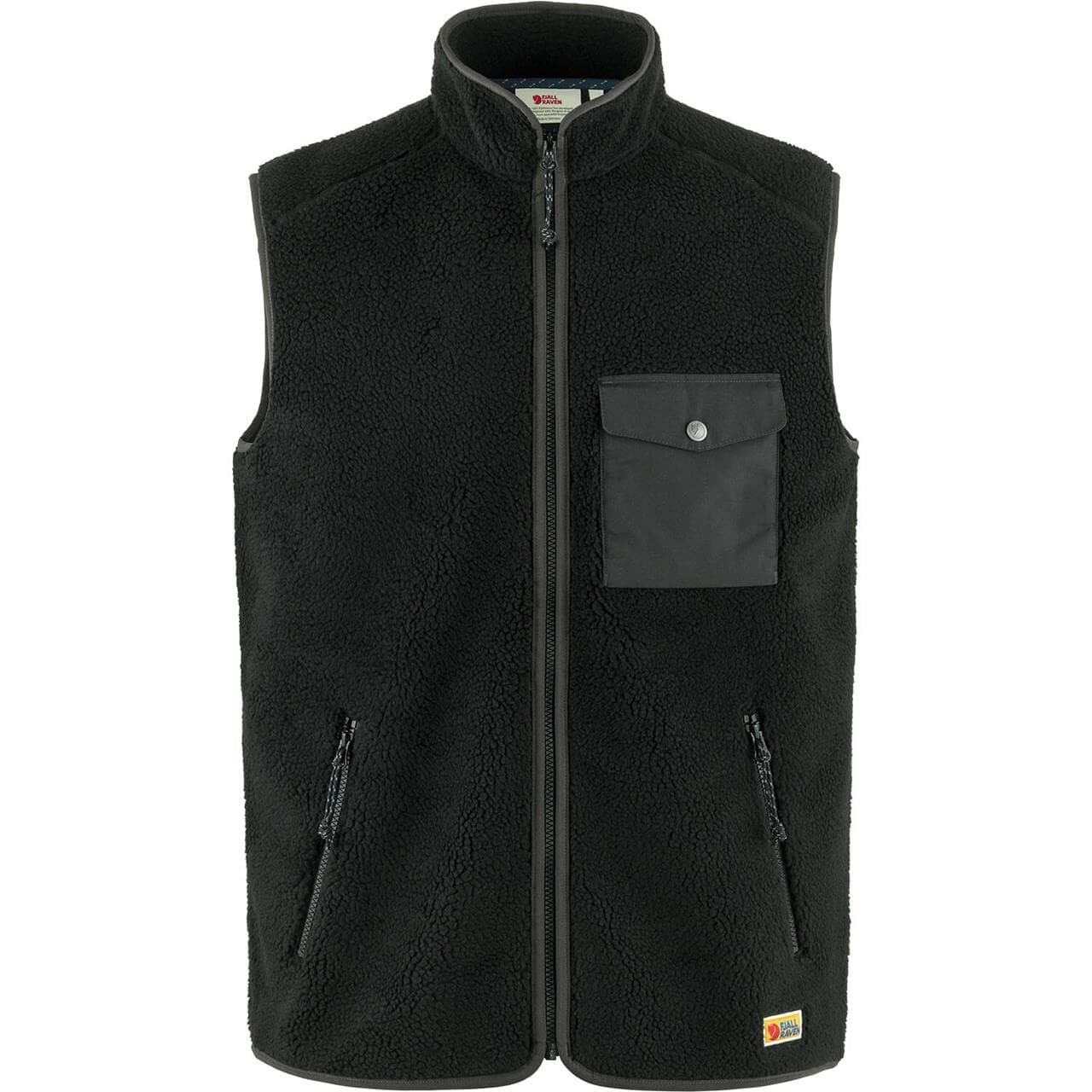 Fjällräven Mens Vardag Pile Fleece Vest (Sort (BLACK-DARK GREY/550-030) X-large)