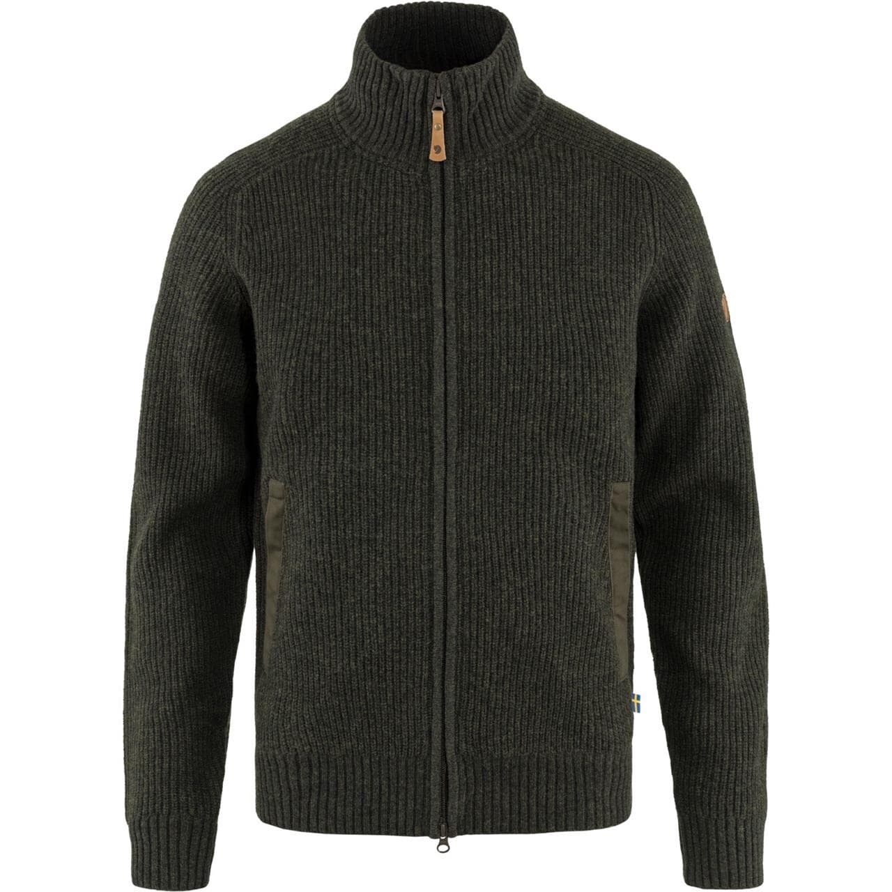 Fjällräven Mens Övik Zip Cardigan Knit (Grøn (DARK OLIVE/633) X-small)