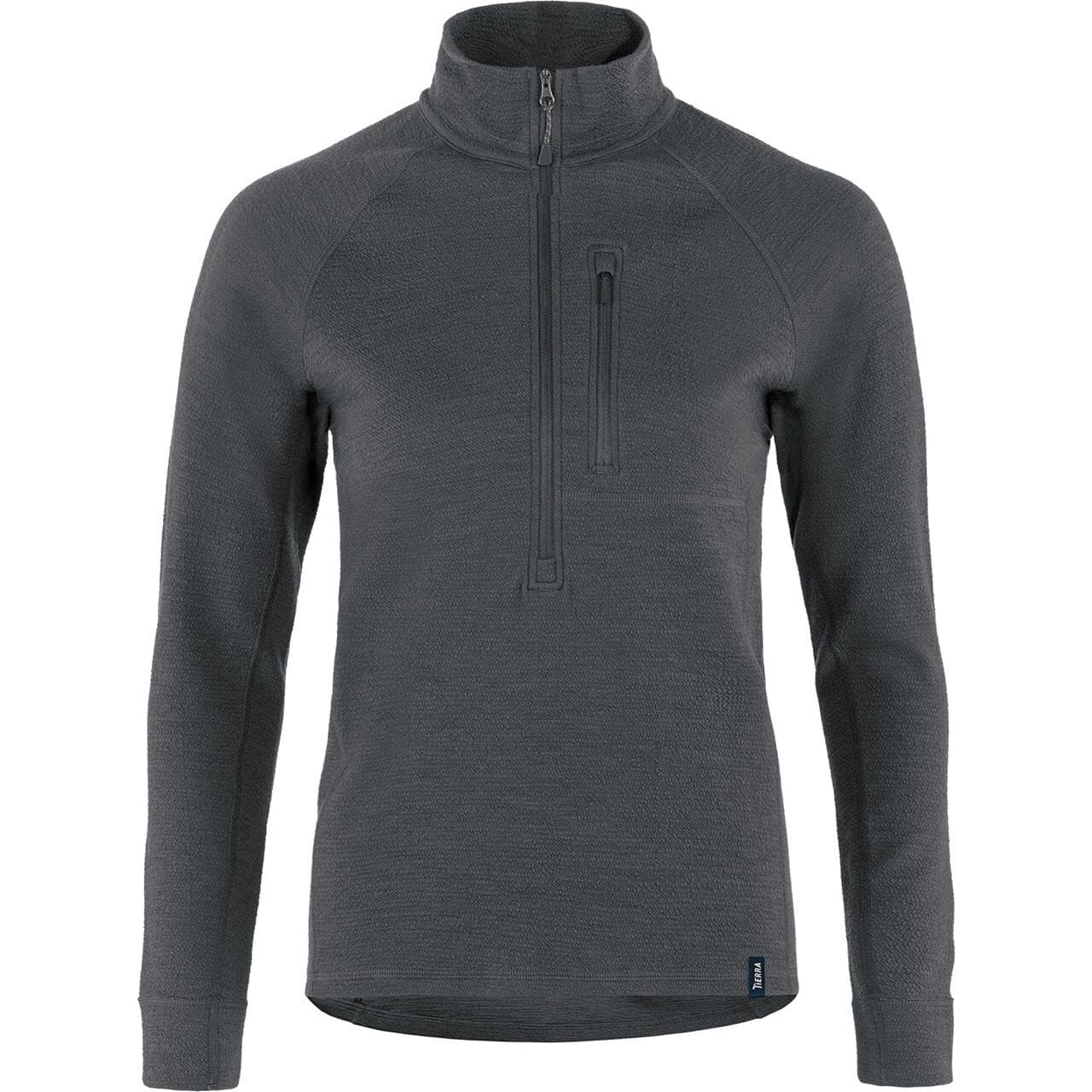 Tierra Womens Midlana 340 Merino Half Zip (Grå (GRAPHITE) X-large)