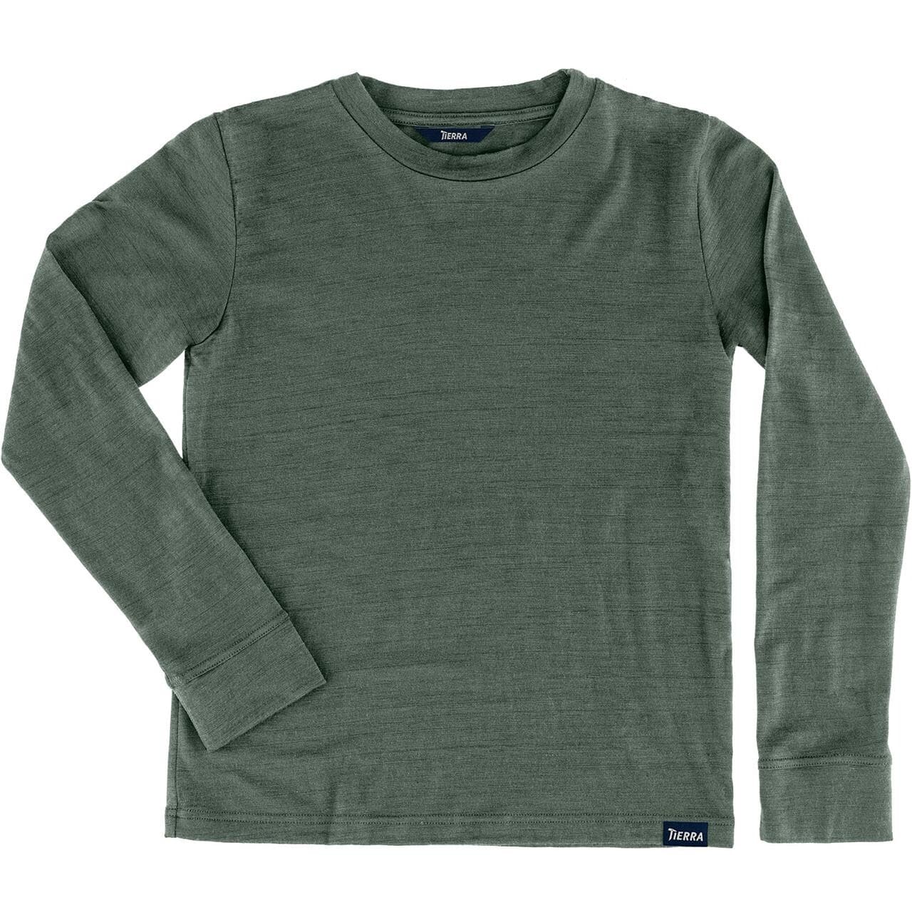 Tierra Youths Woolpa L/S Tee (Grå (GRAPHITE) 152 cm)