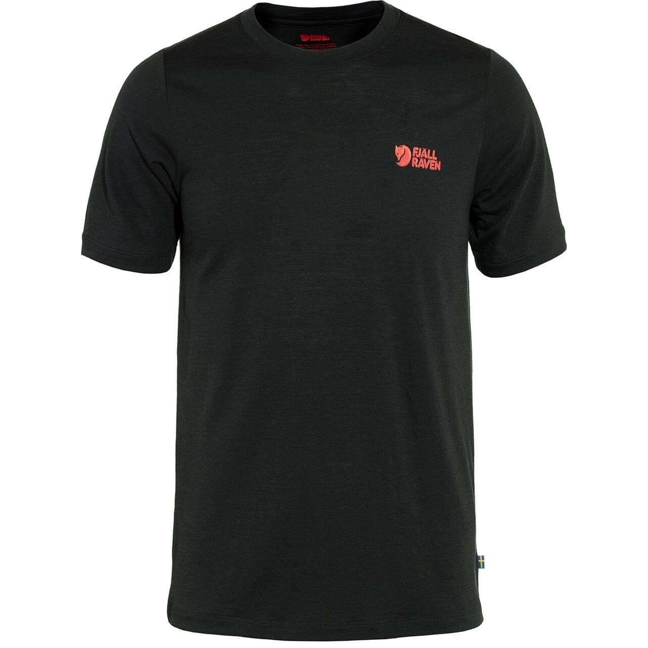 Fjällräven Mens Abisko Wool Logo S/S (Sort (BLACK/550) Small)