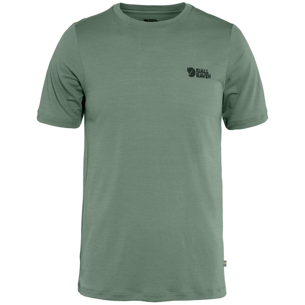 Fjällräven Mens Abisko Wool Logo S/S (Grøn (PATINA GREEN/614) Medium)