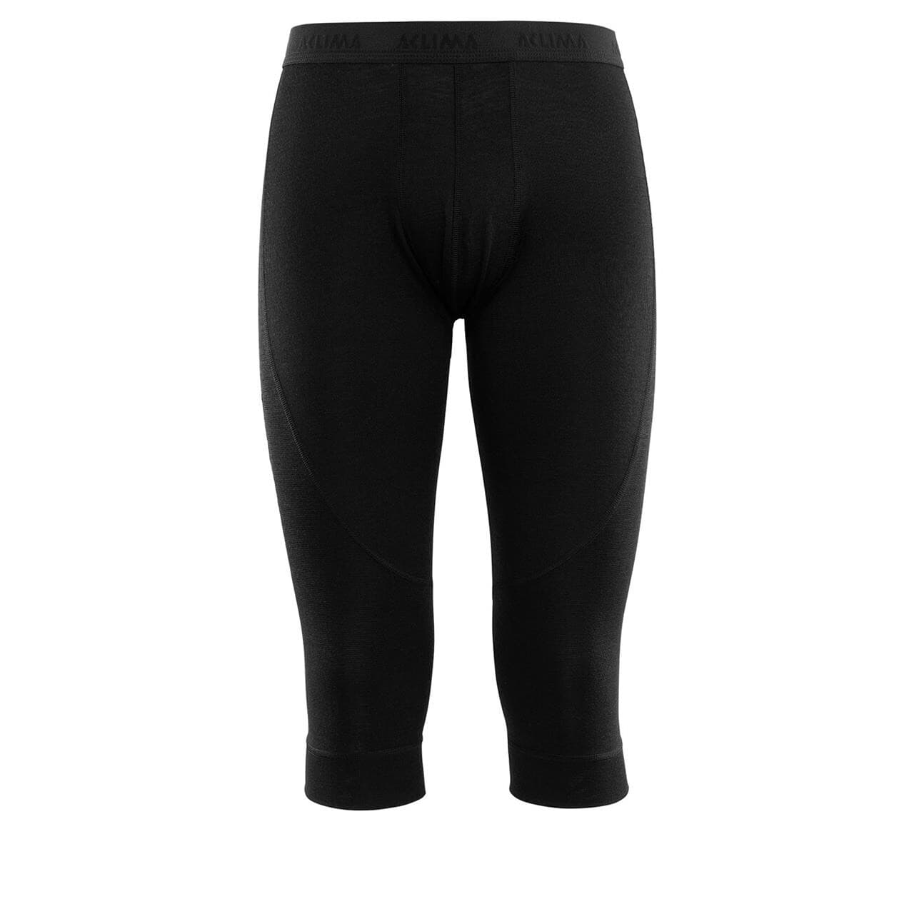 Aclima Mens WarmWool 3/4 Longs (Sort (JET BLACK) Large)