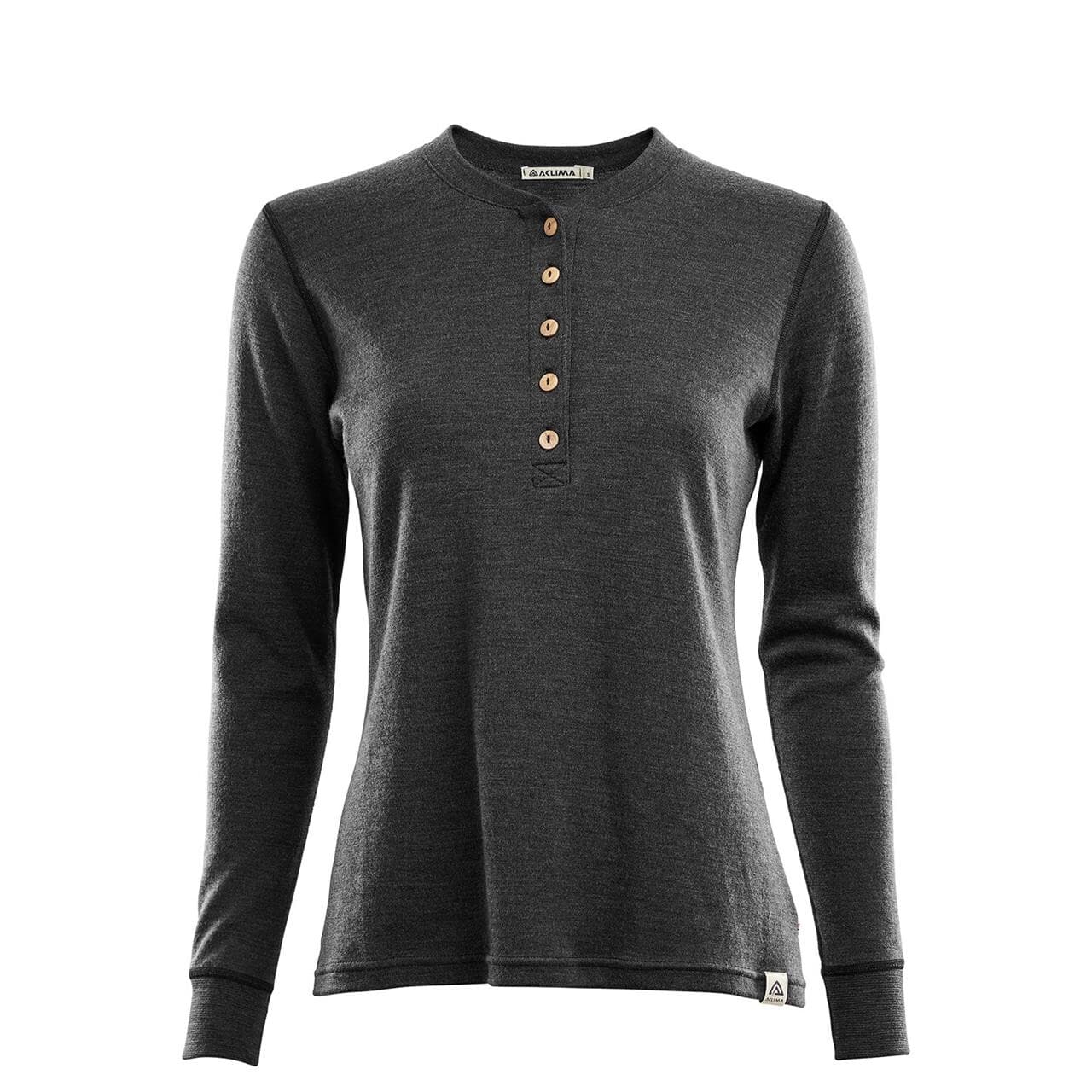 Aclima Womens WarmWool Granddad Shirt (Grå (MARENGO) XX-large)