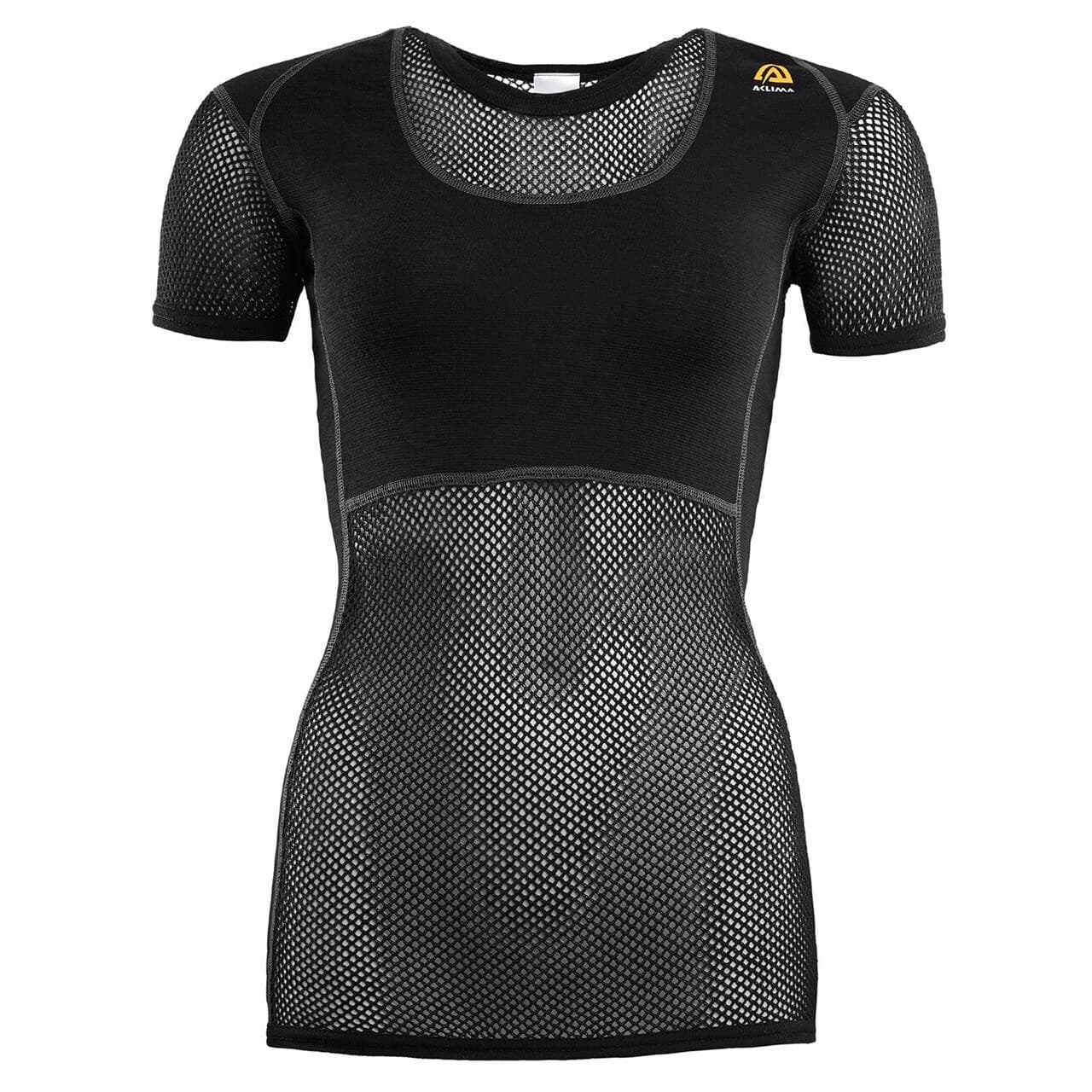 Aclima Womens WoolNet T-shirt (Sort (JET BLACK) X-large)