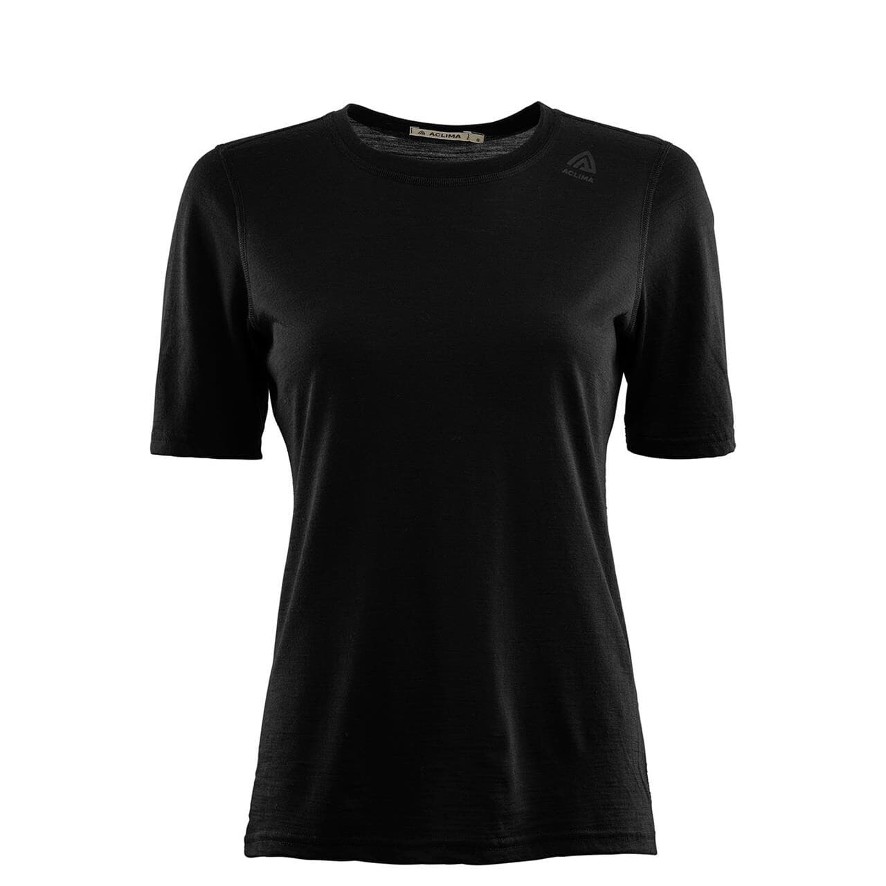 Aclima Womens LightWool Undershirt Tee (Sort (JET BLACK) Large)