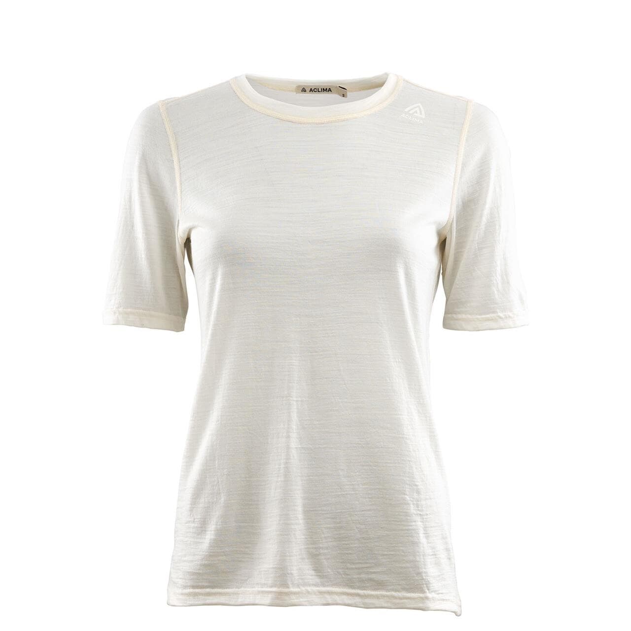 Aclima Womens LightWool Undershirt Tee (Hvid (NATURE) X-small)