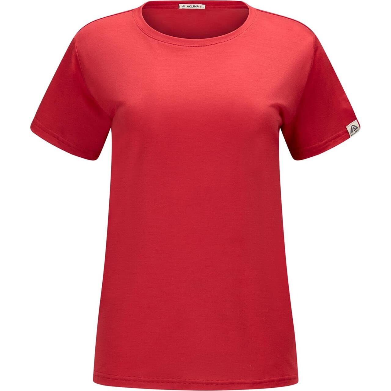 Aclima Womens LightWool Classic Tee (Rød (BARBADOS CHERRY) Large)
