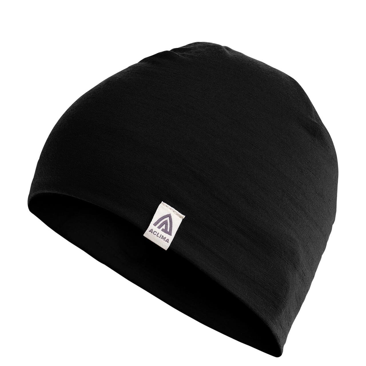 Aclima LightWool Relaxed Beanie (Sort (JET BLACK) One size)