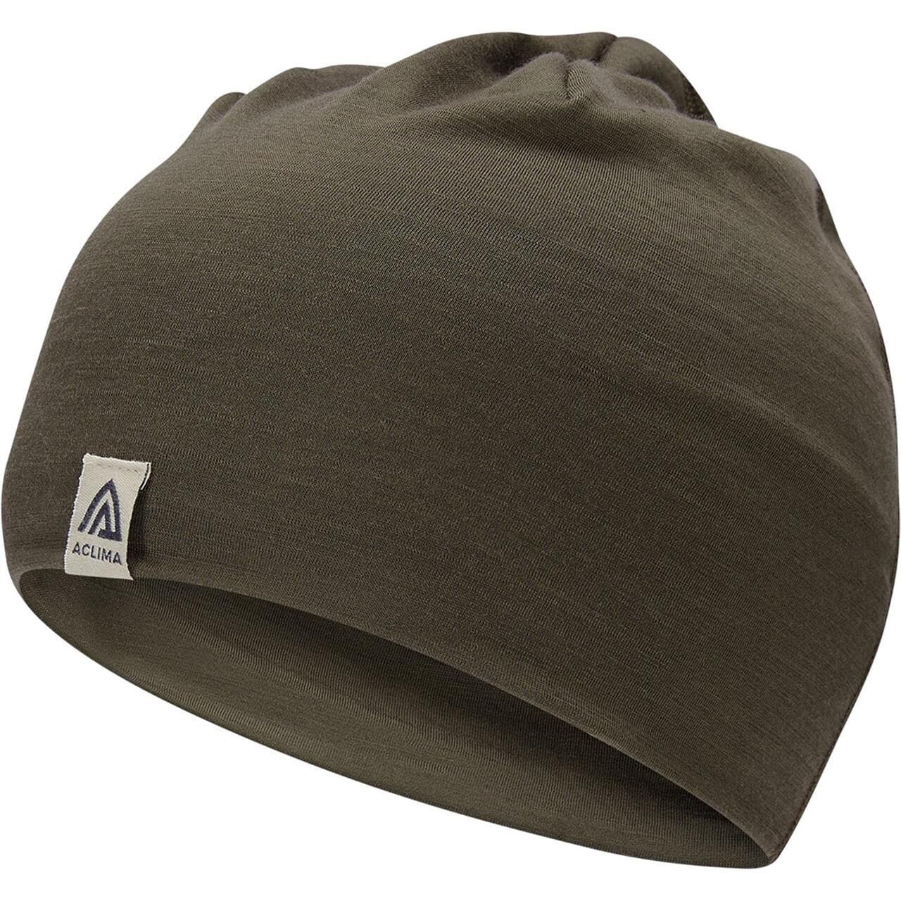Aclima LightWool Relaxed Beanie (Grøn (TARMAC) One size)