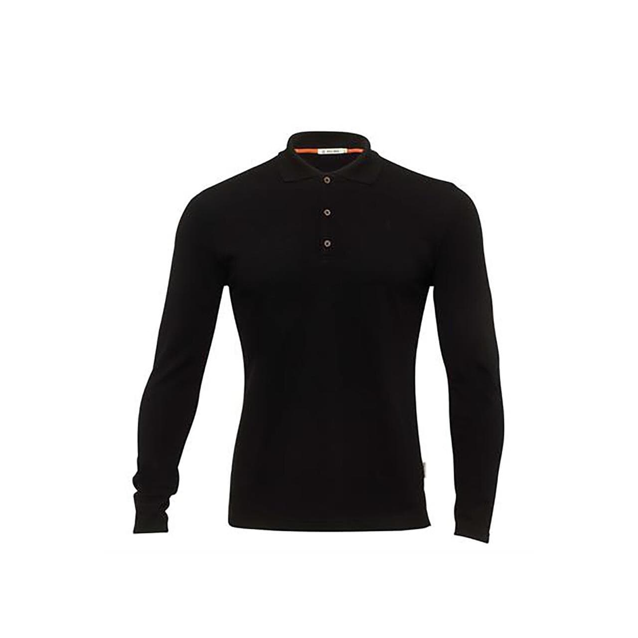 Aclima Mens LeisureWool Pique Longsleeve (Sort (JET BLACK) Medium)