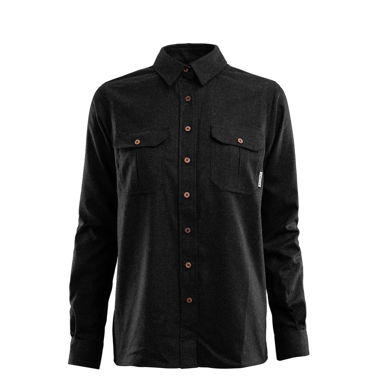 Aclima Womens LeisureWool Reborn Shirt (Grå (DARK GREY MELANGE) Small)