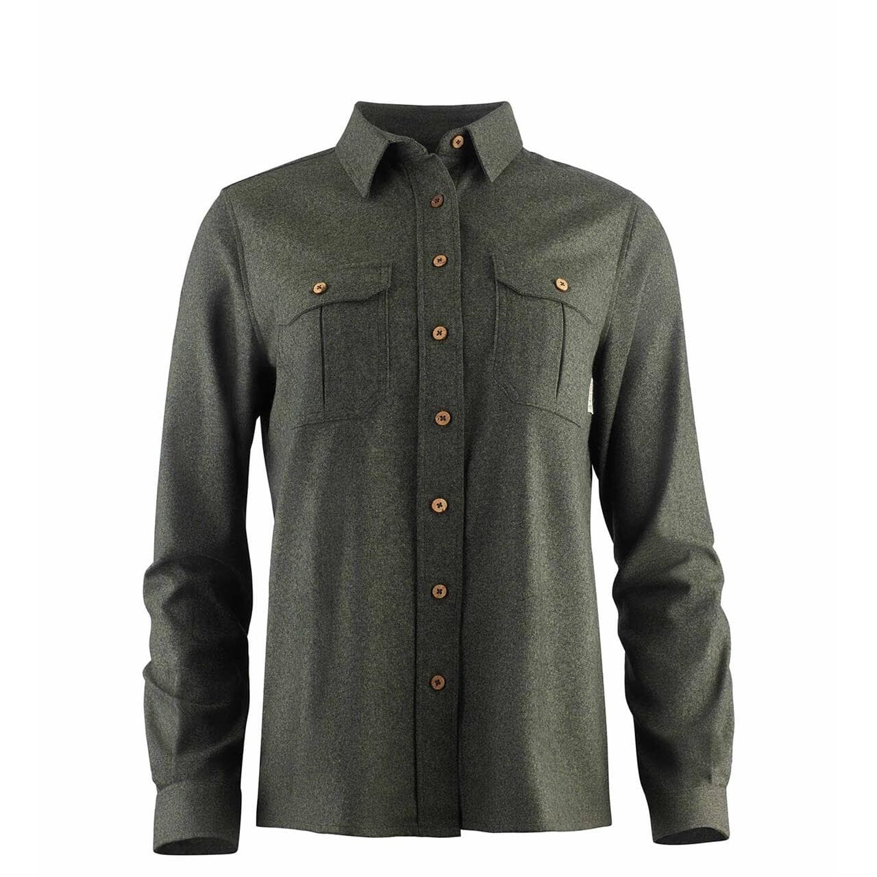 Aclima Womens LeisureWool Reborn Shirt (Grøn (OLIVE MELANGE) XX-large)