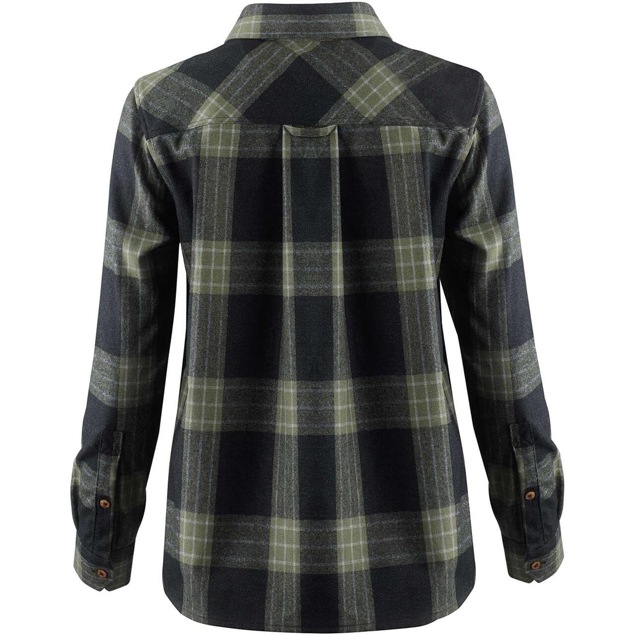 Aclima Womens LeisureWool Reborn Shirt (Grå (CHECK DARK GREY/SALVIA) Small)