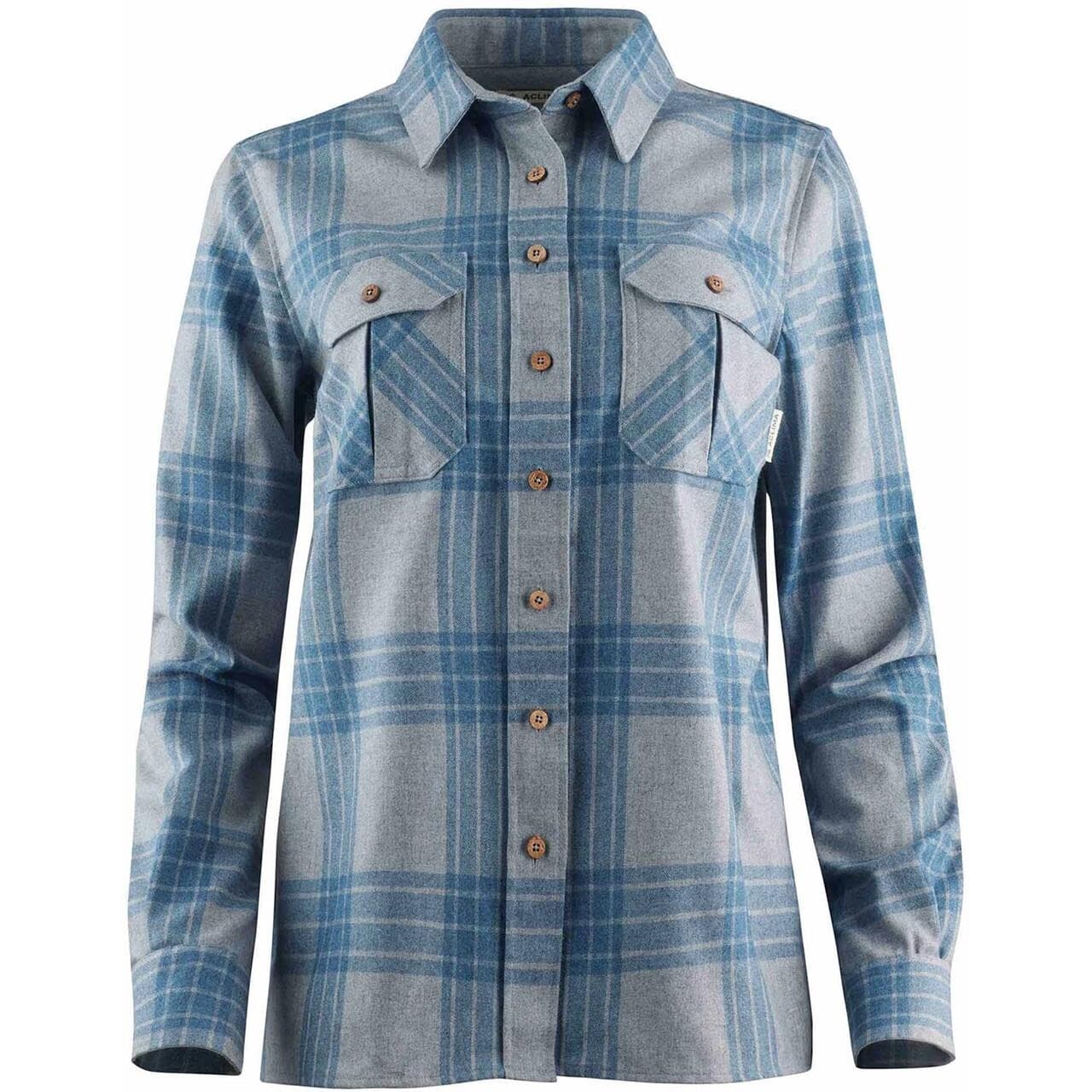 Aclima Womens LeisureWool Reborn Shirt (Grå (CHECK LIGHT GREY/JEANS) X-large)