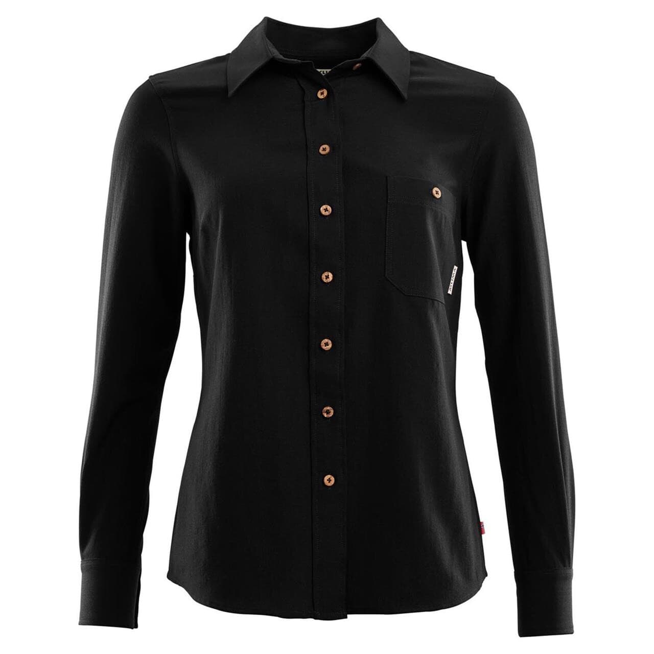 Aclima Womens LeisureWool Woven Shirt (Sort (JET BLACK) Small)