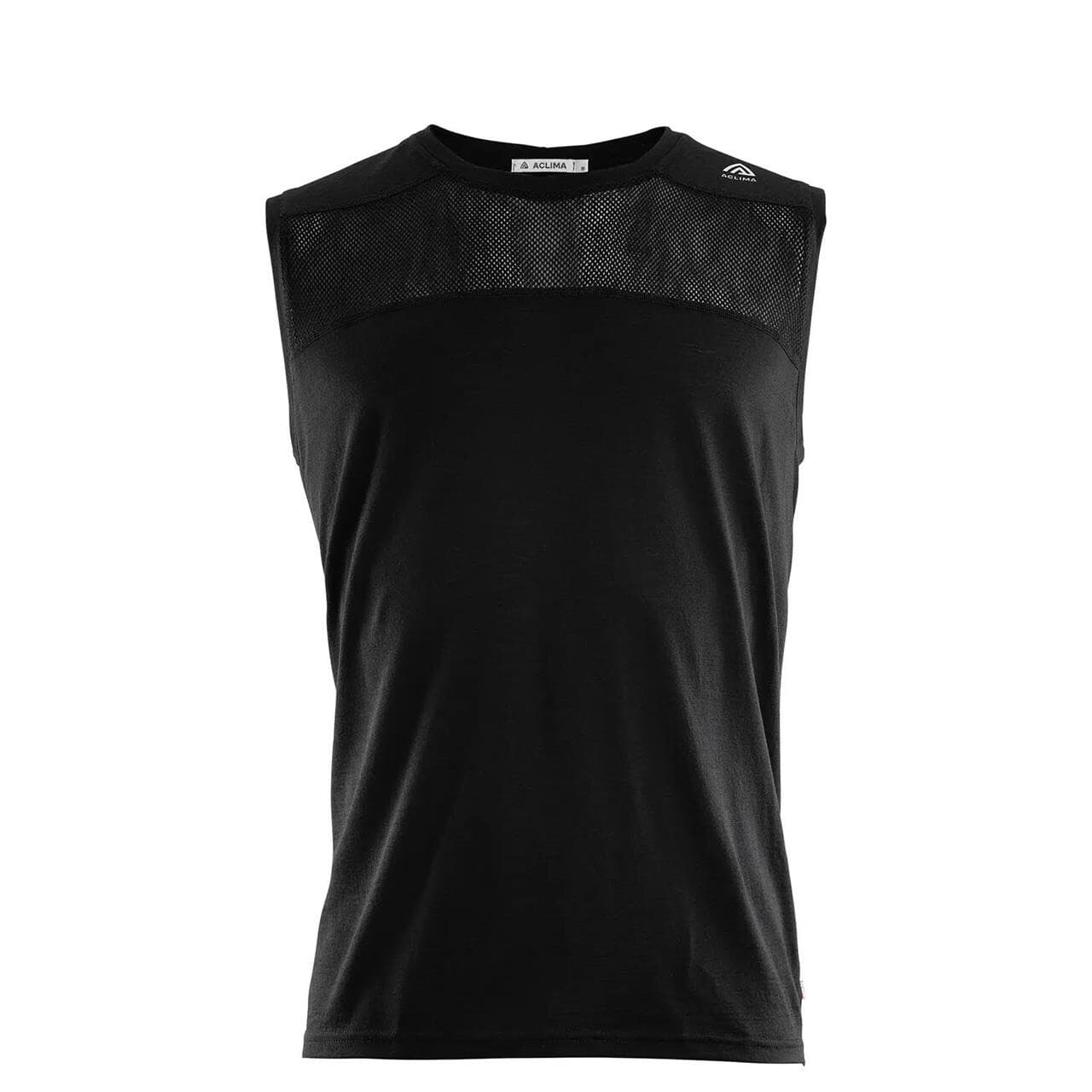 Aclima Mens LightWool Sports Singlet (Sort (JET BLACK) X-small)