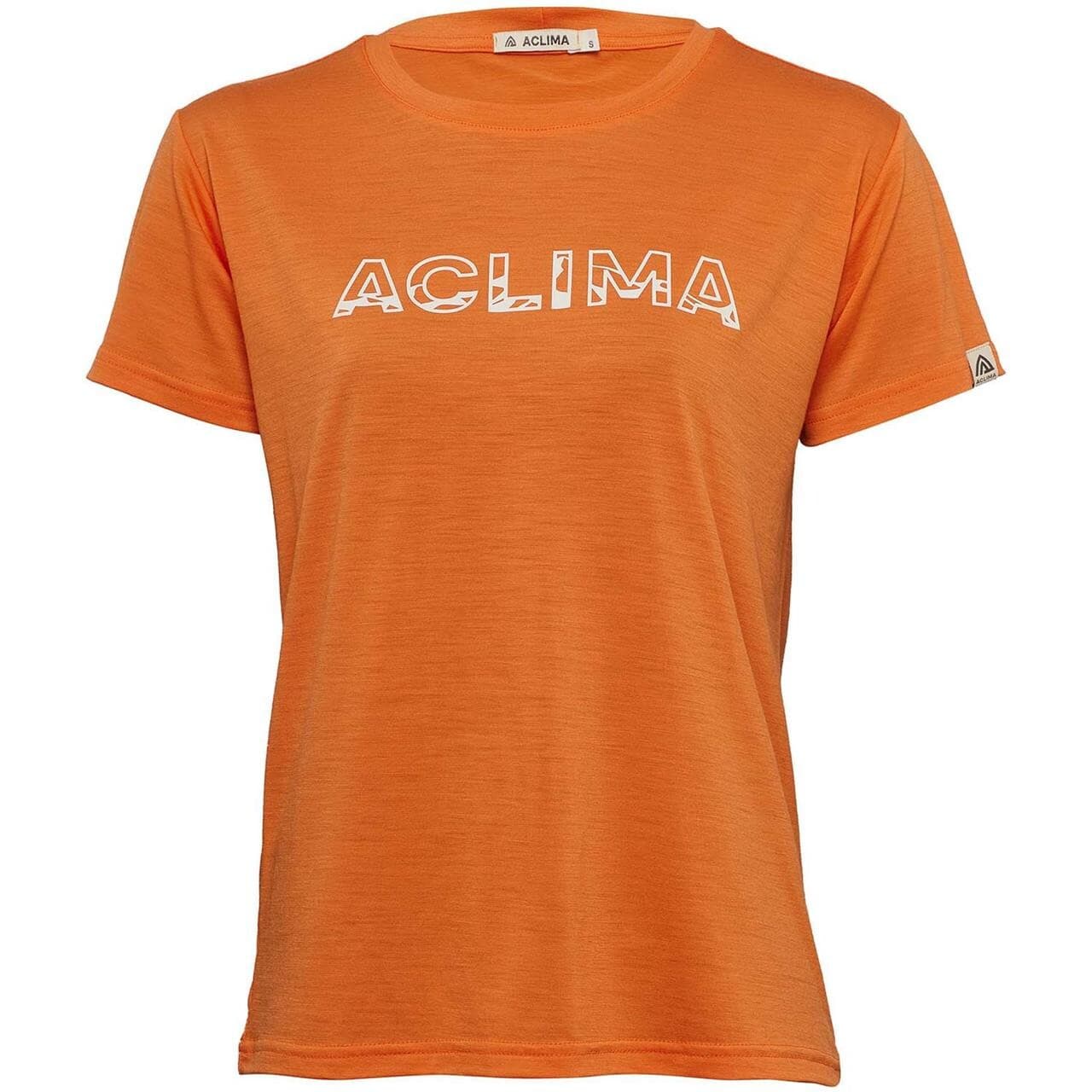 Aclima Womens LightWool Tee Logo (Orange (ORANGE TIGER) X-large)