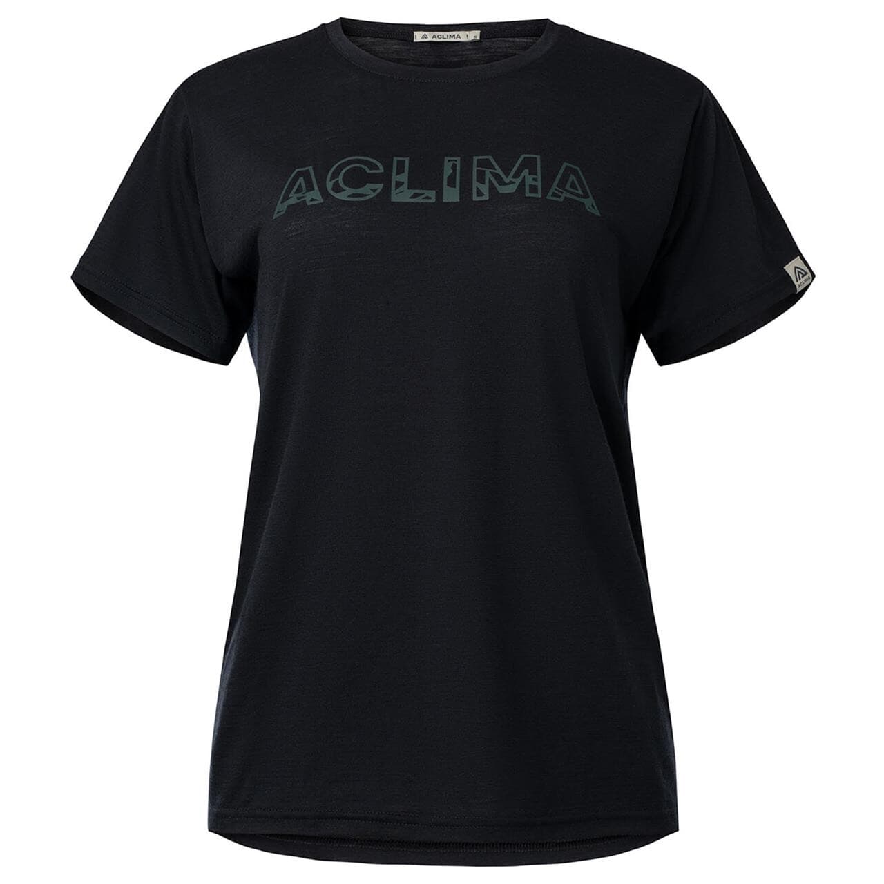 Aclima Womens LightWool Tee Logo (Sort (JET BLACK) XX-large)
