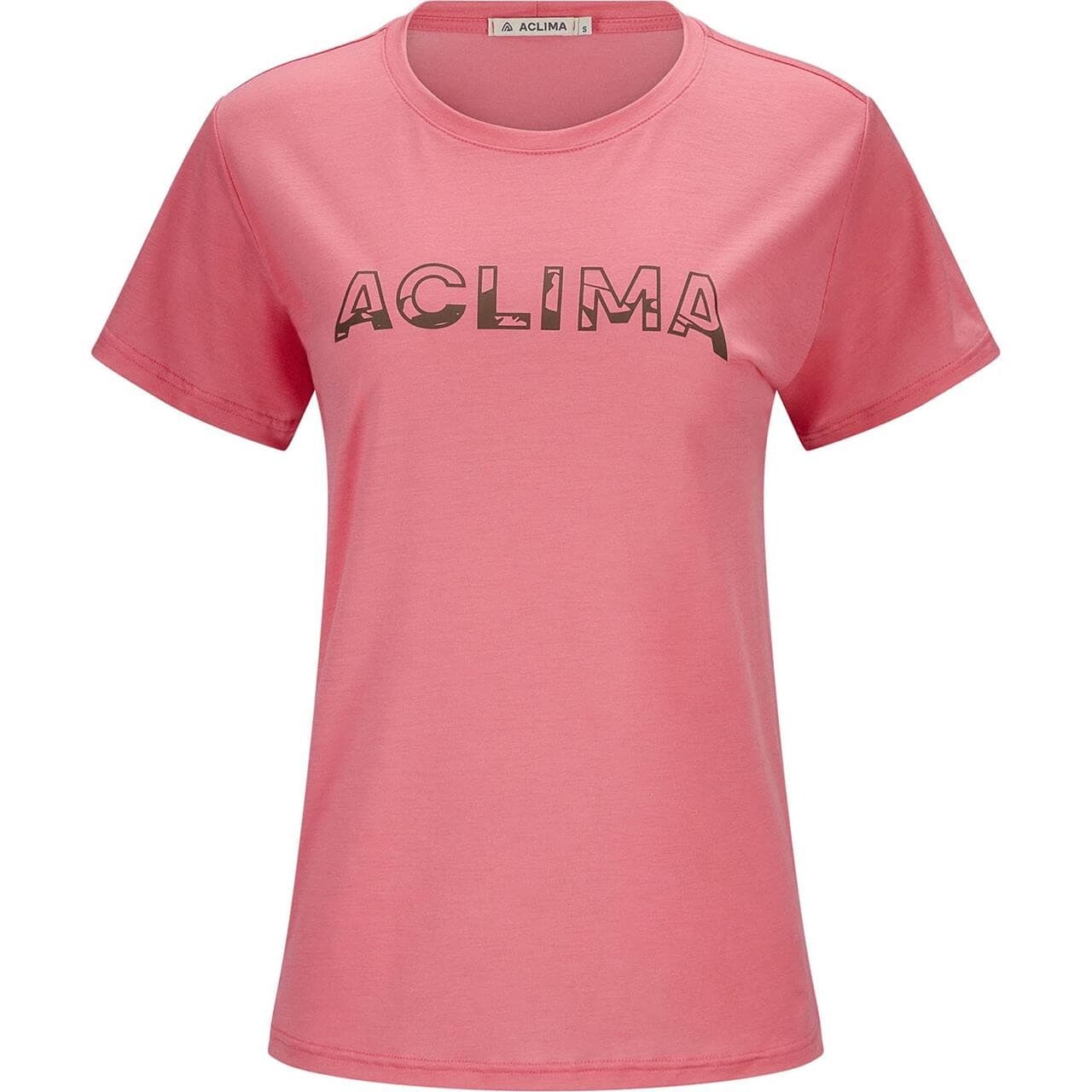 Aclima Womens LightWool Tee Logo (Lyserød (SUN KISSED CORAL) X-large)