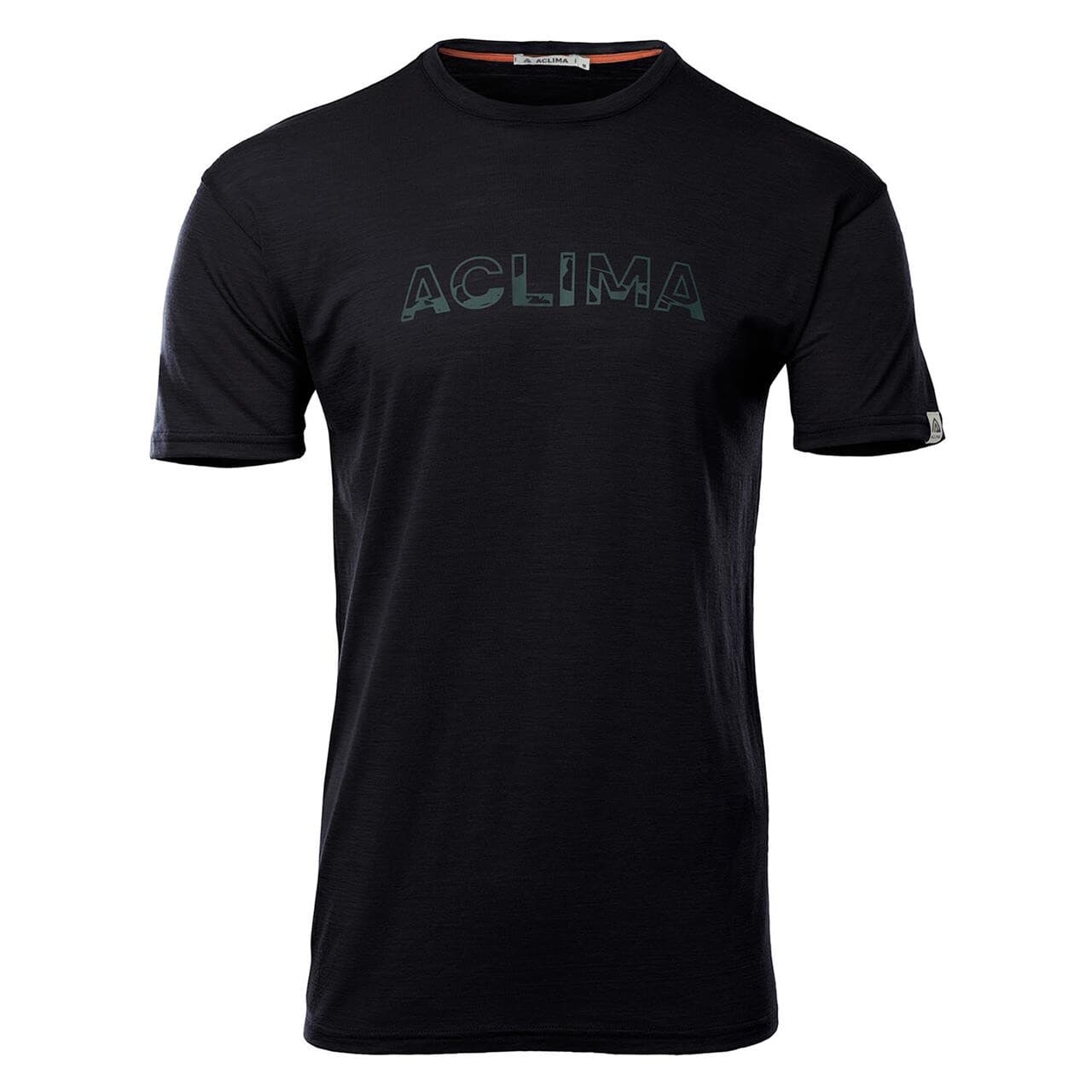 Aclima Mens LightWool Tee Logo (Sort (JET BLACK) Medium)