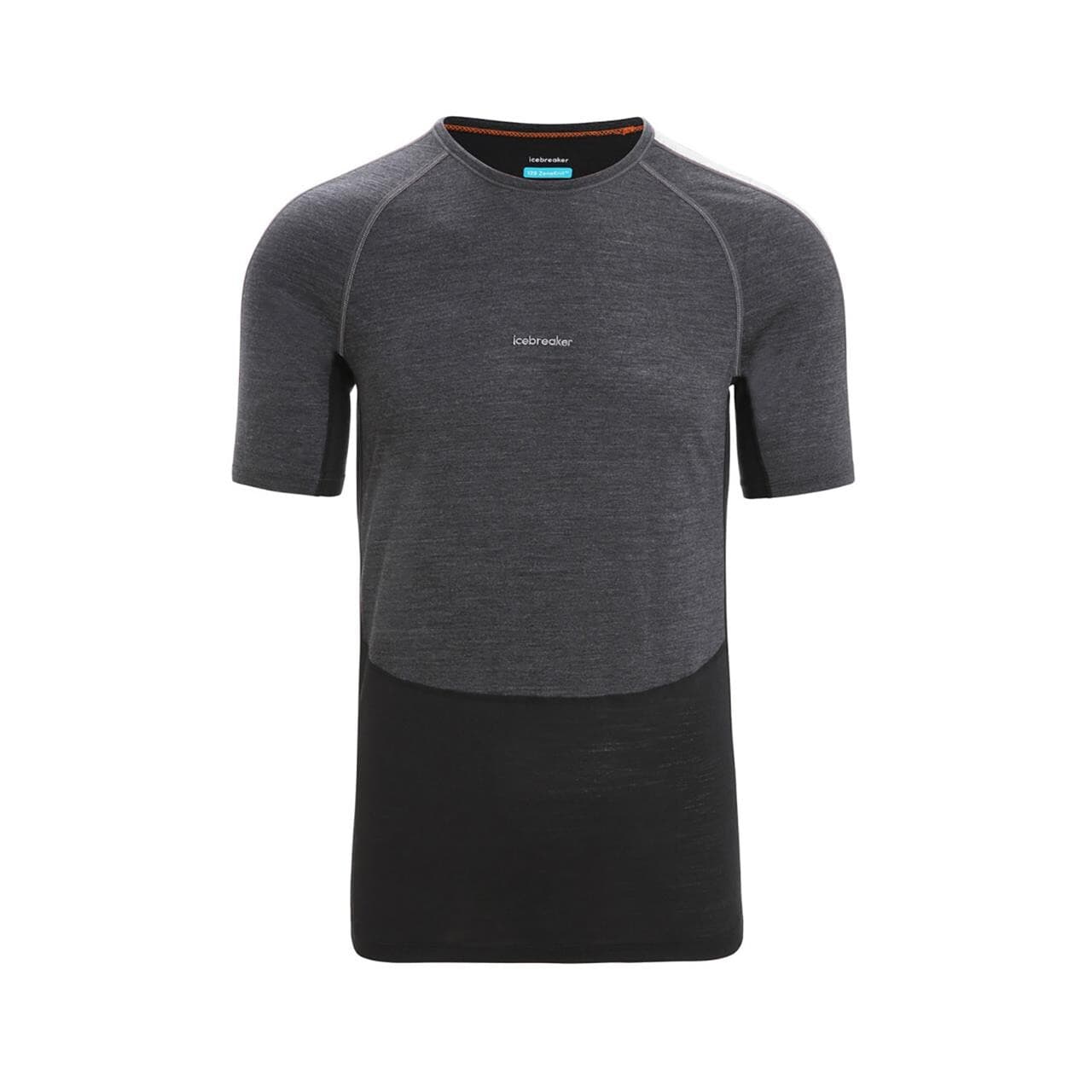 Icebreaker Mens 125 ZoneKnit S/S Crewe (Sort (JET HTHR/BLK/METRO H/CB) Small)