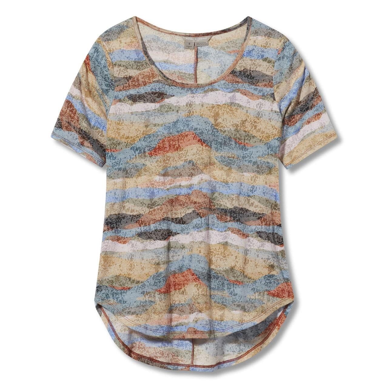 Royal Robbins Womens Featherweight Scoop Tee (Brun (BAKED CLAY OWENS PT) Small)