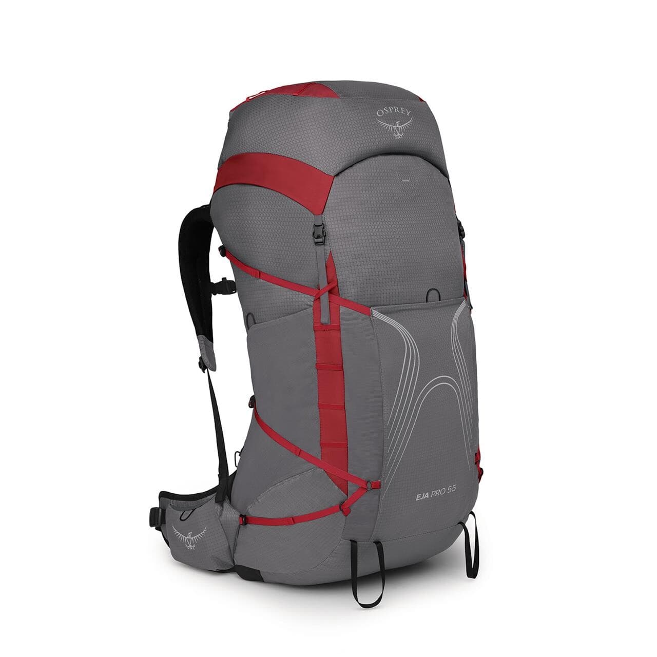 Osprey Womens Eja Pro 55 (Grå (DALE GREY/POINSETTIA RED) Medium/large)