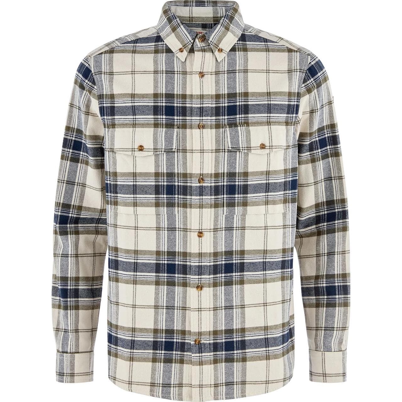 Fjällräven Mens Övik Twill Shirt (Hvid (CHALK WHITE-DARK NAVY/113-555) Small)